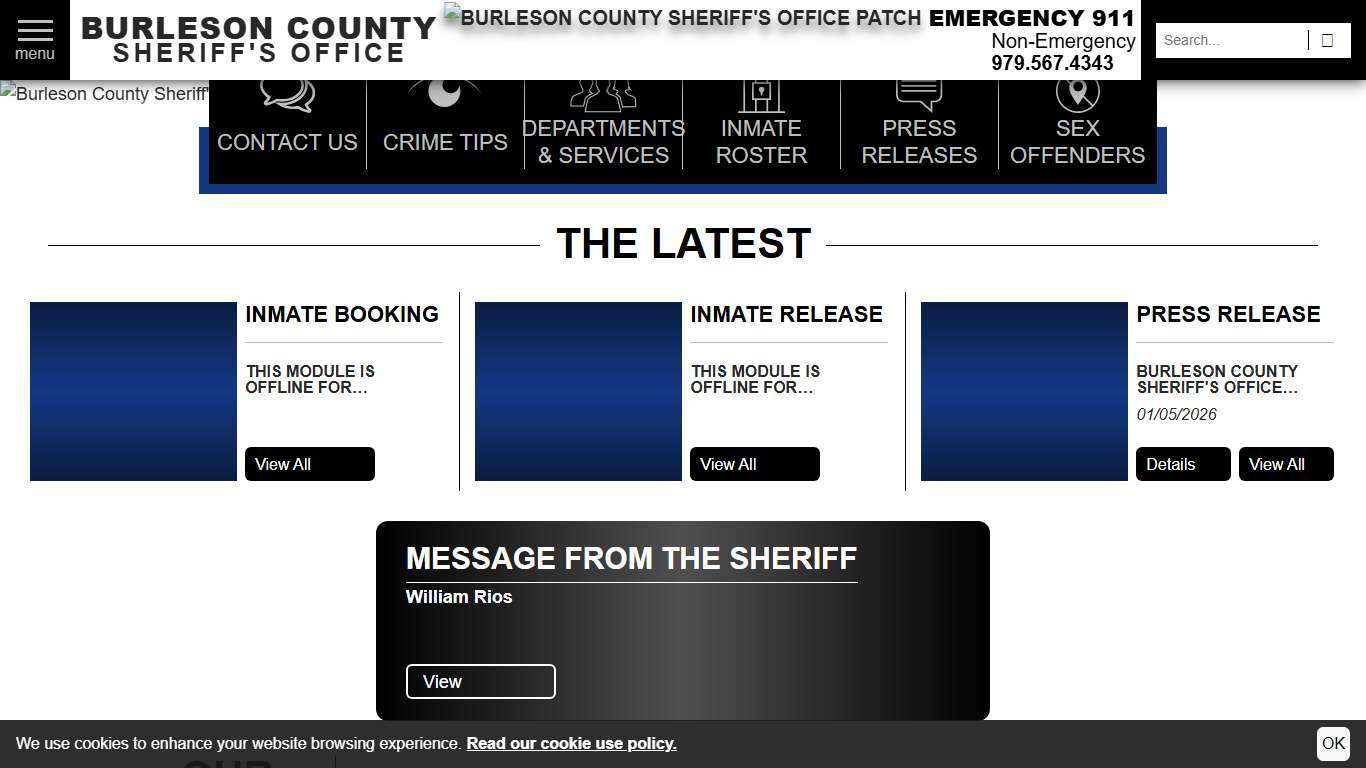 Burleson County Texas Sheriff's Office